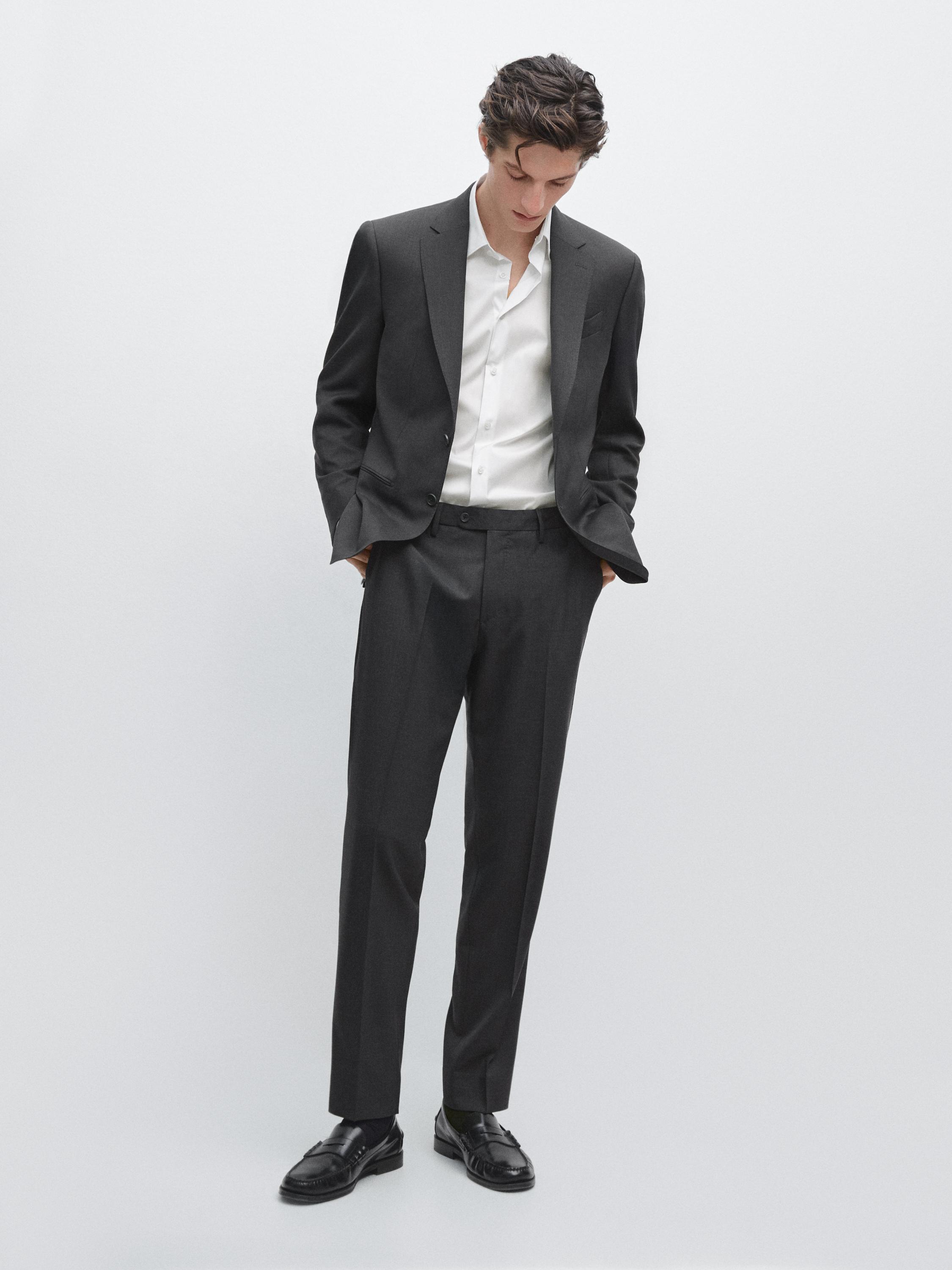 Cold wool suit trousers